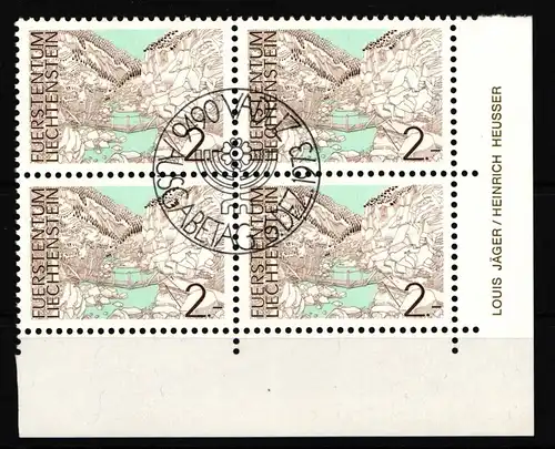 Liechtenstein 599 gestempelt als 4er Einheit #JJ153