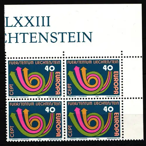 Liechtenstein 580 postfrisch als 4er Einheit #JJ251