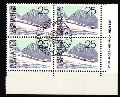 Liechtenstein 597 gestempelt als 4er Einheit #JJ149