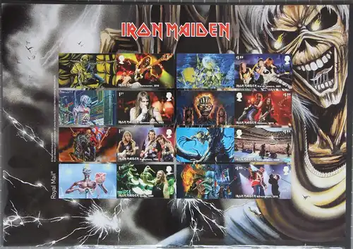 Großbritannien 5105-5112 postfrisch Iron Maiden Collectors Sheet #JM632