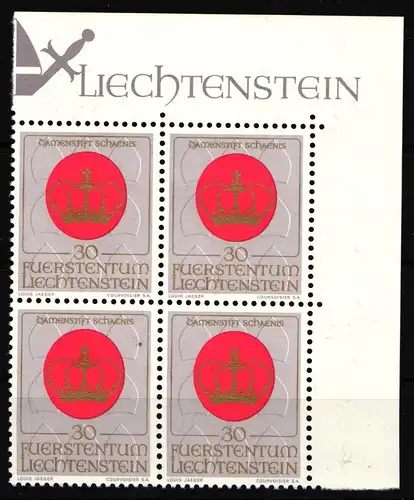 Liechtenstein 534 postfrisch als 4er Einheit #JJ089