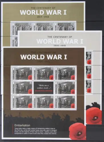 Gibraltar 1600-1605 postfrisch als Kleinbogen #JF947