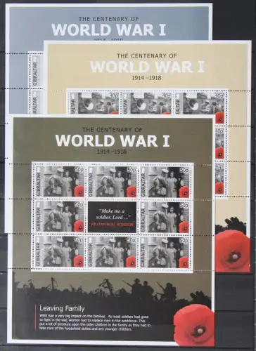 Gibraltar 1600-1605 postfrisch als Kleinbogen #JF947