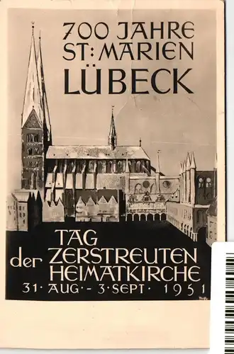 BRD Bund 139 auf Gedenkkarte 700 Jahre Marienkirche #JG251