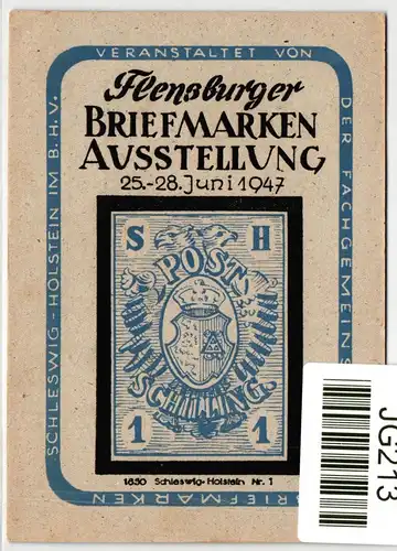 Alliierte Besetzung 922 auf Postkarte Flensburger Briefmarken-Ausstellung #JG213