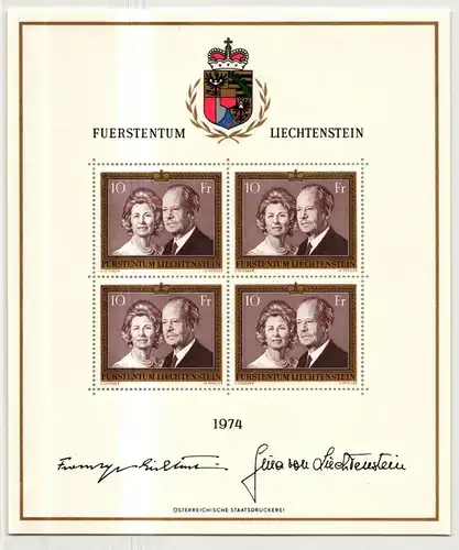 Liechtenstein 614 postfrisch als Kleinbogen #JK656