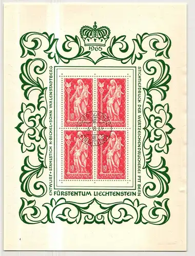 Liechtenstein 449 gestempelt als Kleinbogen #JK654