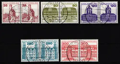 Berlin 673-677 gestempelt waagerechte Paare Vollstempel #JL147