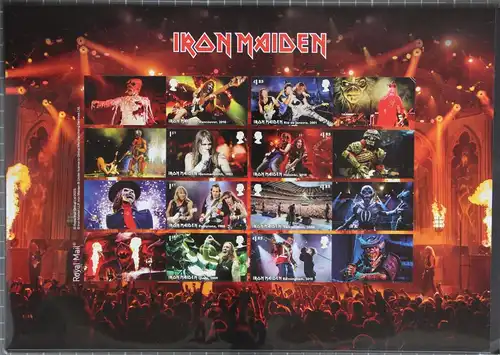 Großbritannien 5105-5112 postfrisch Iron Maiden Collectors Sheet #JM631