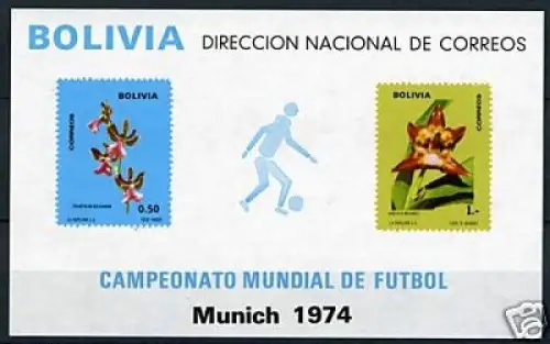 Bolivien Block 39 postfrisch Fußball WM 1974 #GE625