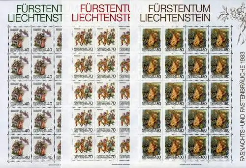 Liechtenstein Kleinbögen 818-820 postfrisch #JE887