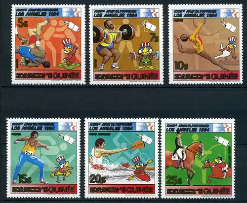 Guinea 927-32 postfrisch Olympiade 1984 #JG770