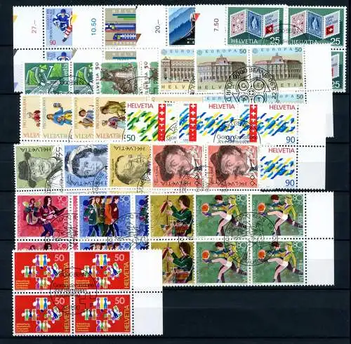 Schweiz Jahrgang 1990 4er Blöcke Ersttagssonderstempel #IV265