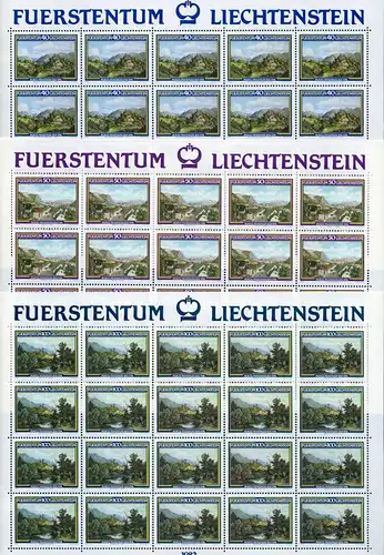 Liechtenstein Kleinbögen 806-808 postfrisch Landschaft #JE940
