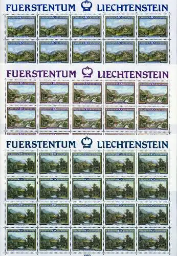 Liechtenstein Kleinbögen 806-808 postfrisch Landschaft #JE940