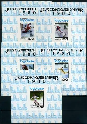 Togo Block 1508-1512 B postfrisch Olympiade 1980 Lake Placid #IF178