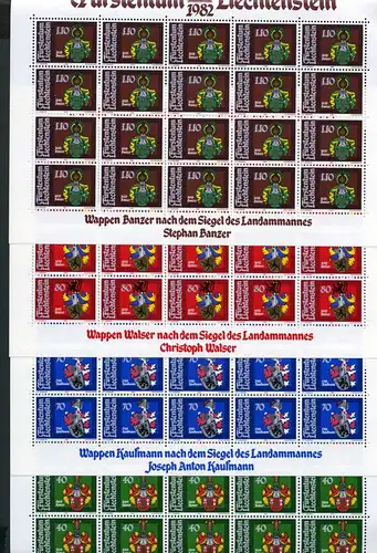 Liechtenstein Kleinbögen 793-796 postfrisch Wappen #JD398