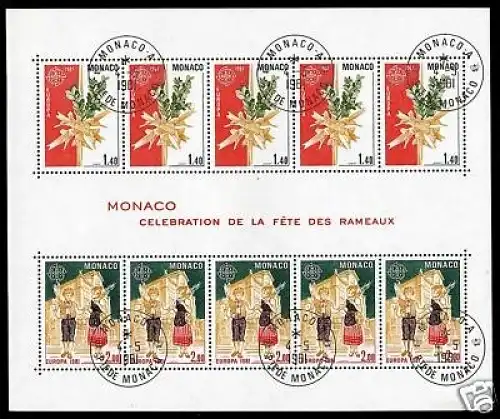 Monaco Block 17 Ersttagsstempel Cept #301743