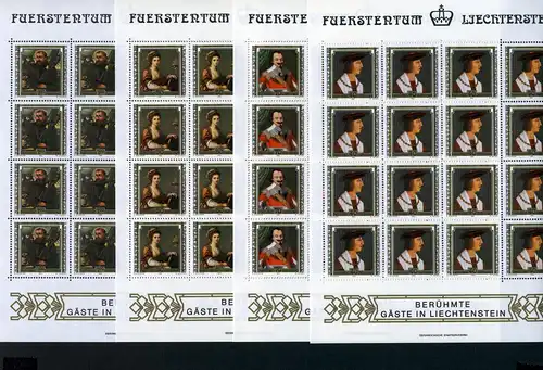 Liechtenstein Kleinbögen 809-812 postfrisch Gemälde #JE941