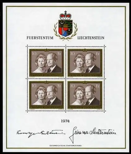 Liechtenstein Kleinbogen 614 postfrisch #JD379