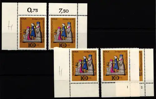 Berlin 352 postfrisch Ecke 1-4, FN 1-2 #IZ366