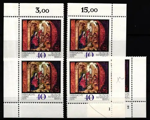 Berlin 613 postfrisch Ecke 1-4, FN 1-2 #IZ426