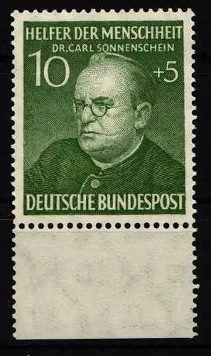 BRD Bund 157 postfrisch mit Unterrand #IX888