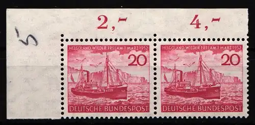 BRD Bund 152 postfrisch als Eckrandpaar #IX874