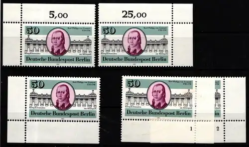 Berlin 639 postfrisch Ecke 1-4, FN 1-2 #IZ434