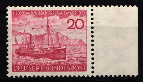 BRD Bund 152 postfrisch vom Seitenrand #IX877