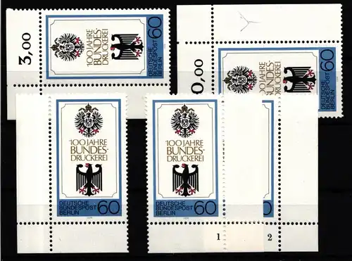 Berlin 598 postfrisch Ecke 1-4, FN 1-2 #IZ418