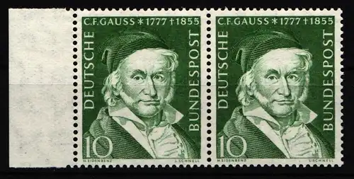 BRD Bund 204 postfrisch als Paar vom Seitenrand #IX959