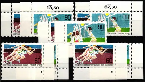 Berlin 664-665 postfrisch Ecke 1-4, FN 1-2 #IZ478