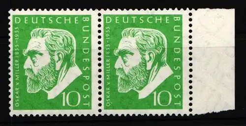 BRD Bund 209 postfrisch als Paar mit Seitenrand #IX970