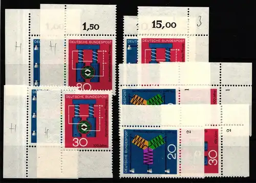 BRD 521-522 postfrisch Ecke 1-4, FN 1-2 #IZ534