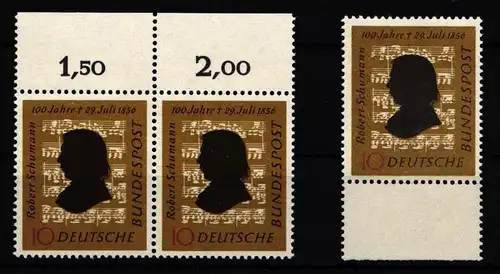 BRD Bund 234 postfrisch mit Oberrand und Unterrand #IY656