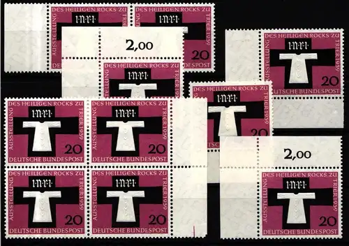 BRD Bund 313 postfrisch diverse Ecken und Ränder #IY752