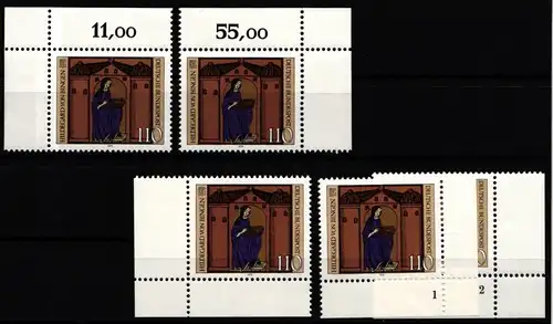 BRD 1018 postfrisch Ecke 1-4, FN 1-2 #IZ680