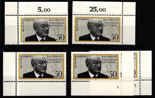 BRD 926 postfrisch Ecke 1-4, FN 1-2 #IZ732