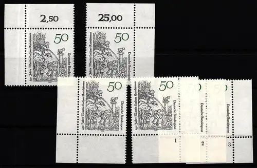 BRD 1016 postfrisch Ecke 1-4, FN 1-3 #IZ682