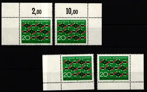 BRD 664 postfrisch Ecke 1-4, FN 0 #IZ659
