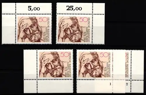 BRD 962 postfrisch Ecke 1-4, FN 1-2 #IZ709