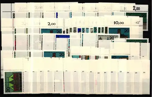 BRD 416-427 postfrisch Ecke 1-4, FN 0 bzw. 1-2 #IZ781