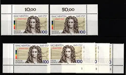 BRD 1646 postfrisch Ecke 1-4, FN 1-3 #IZ799