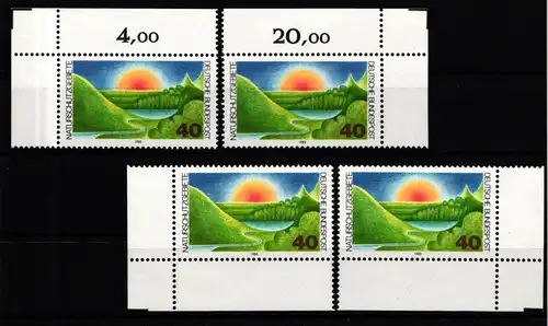 BRD 1052 postfrisch Ecke 1-4, FN 0 #IZ930