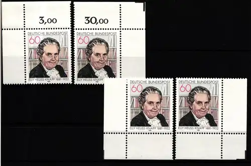 BRD 1082 postfrisch Ecke 1-4, FN 0 #IZ942