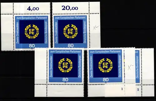 BRD 1209 postfrisch Ecke 1-4, FN 1-4 #IZ920