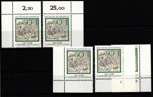 BRD 1051 postfrisch Ecke 1-4, FN 1-2 #IZ931