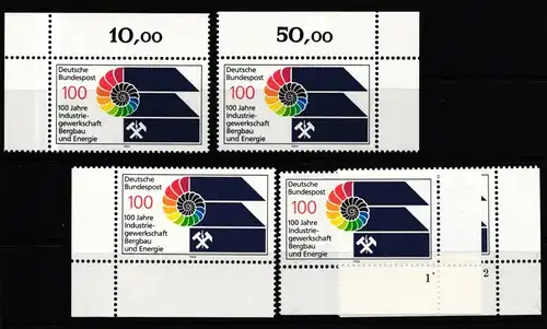 BRD 1436 postfrisch Ecke 1-4, FN 1-2 #IZ846