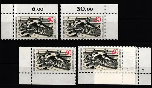 BRD 1410 postfrisch Ecke 1-4, FN 1-2 #IZ855